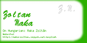zoltan maka business card